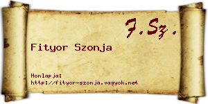 Fityor Szonja névjegykártya